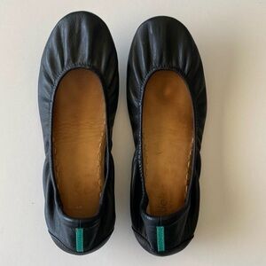 Tieks Black Leather Flats